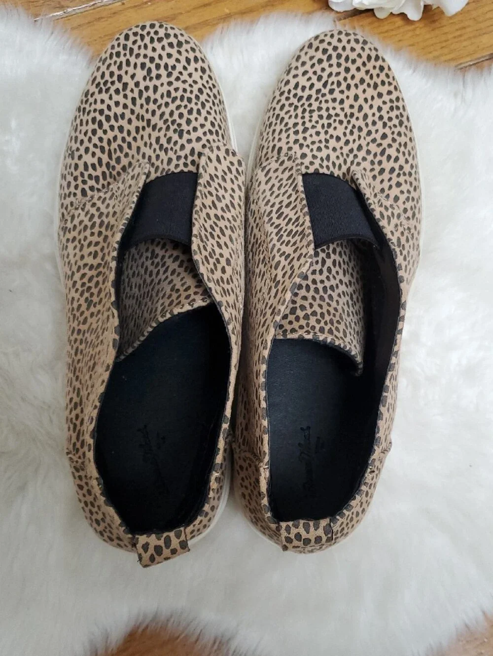 Universal Thread Leopard-Print Slip-On High Tops in Tan and Black