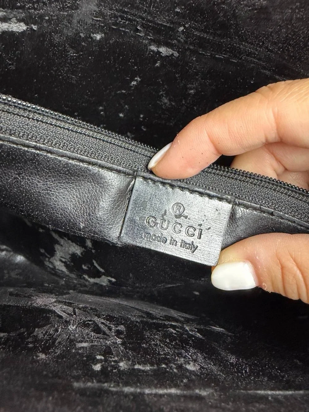 Gucci Tom Ford Era Square G Logo Black Patent Leather Clutch