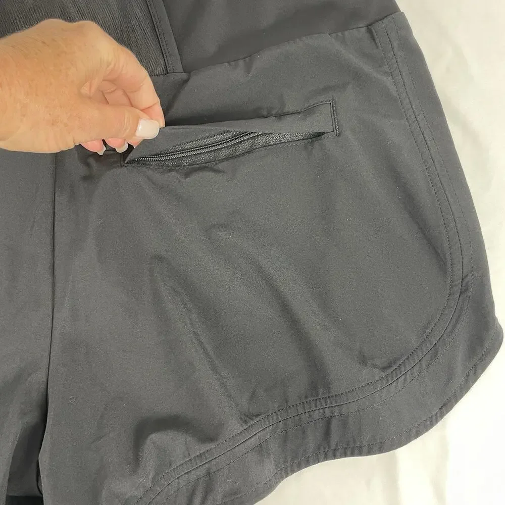 Athleta Ascender Athletic Active Running Shorts Black 406749 Size 10 NICE