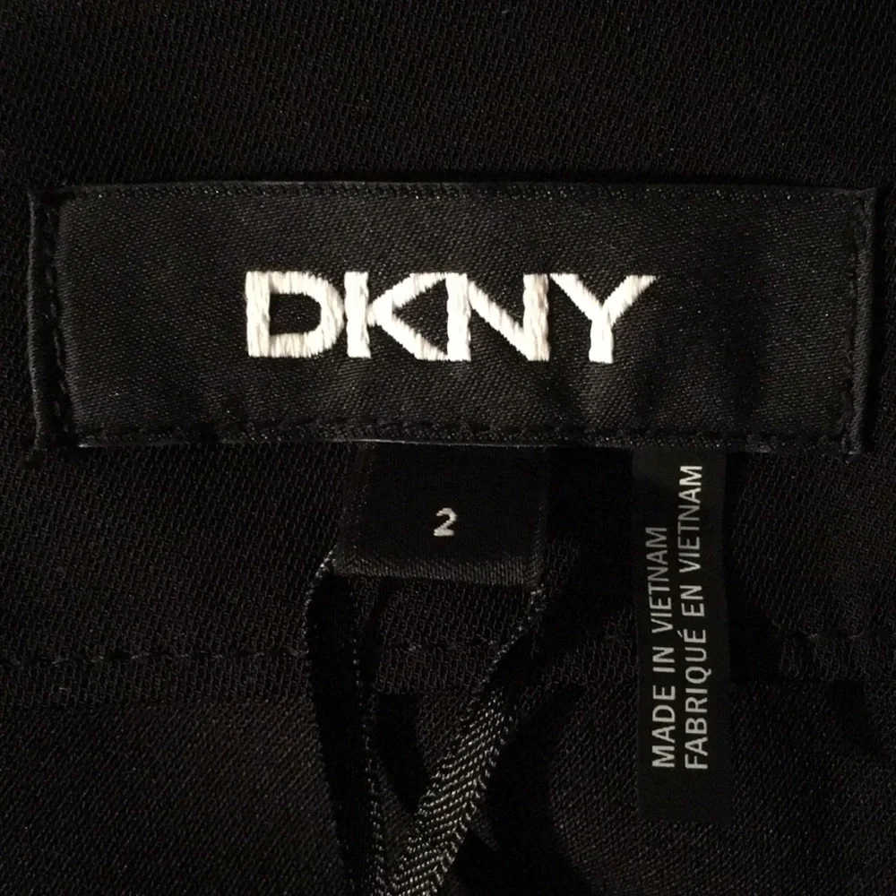 DKNY Asymmetrical Ruffle Color Block Midi Skirt Size 2