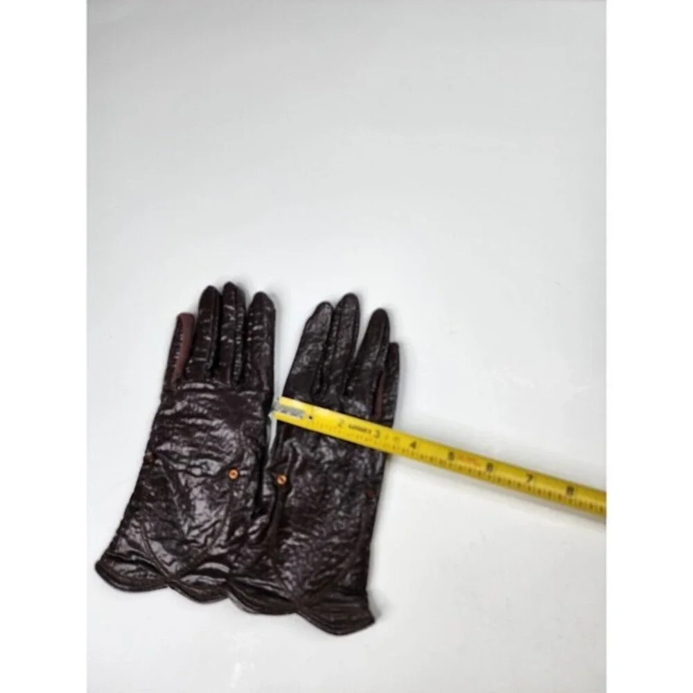 Vintage Dark Red Gusset Dress Gloves Hong Kong Driving Gloves Size 6.5/7.5‎