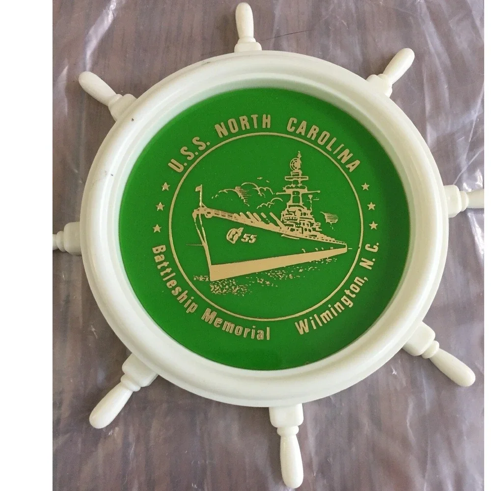 VTG 1965–1980 USS North Carolina Coaster‎ Set 6 Multicolor Nautical Coastal USA