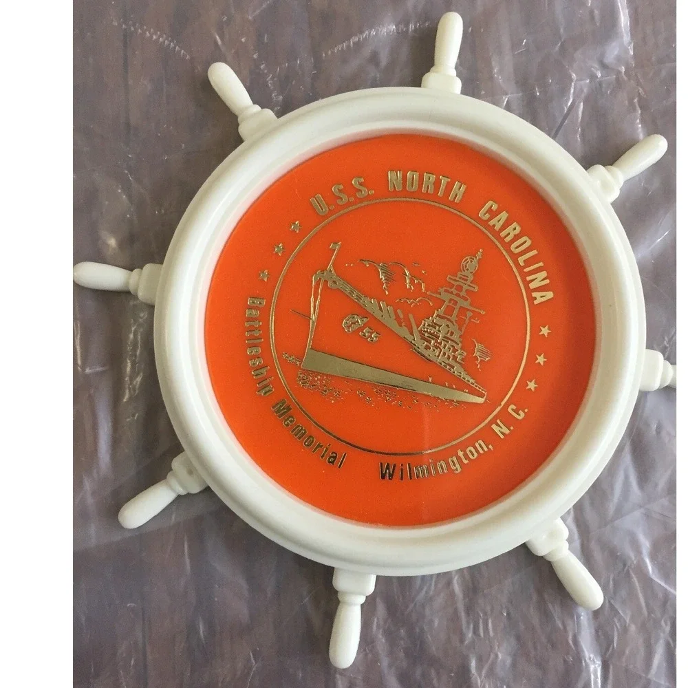 VTG 1965–1980 USS North Carolina Coaster‎ Set 6 Multicolor Nautical Coastal USA
