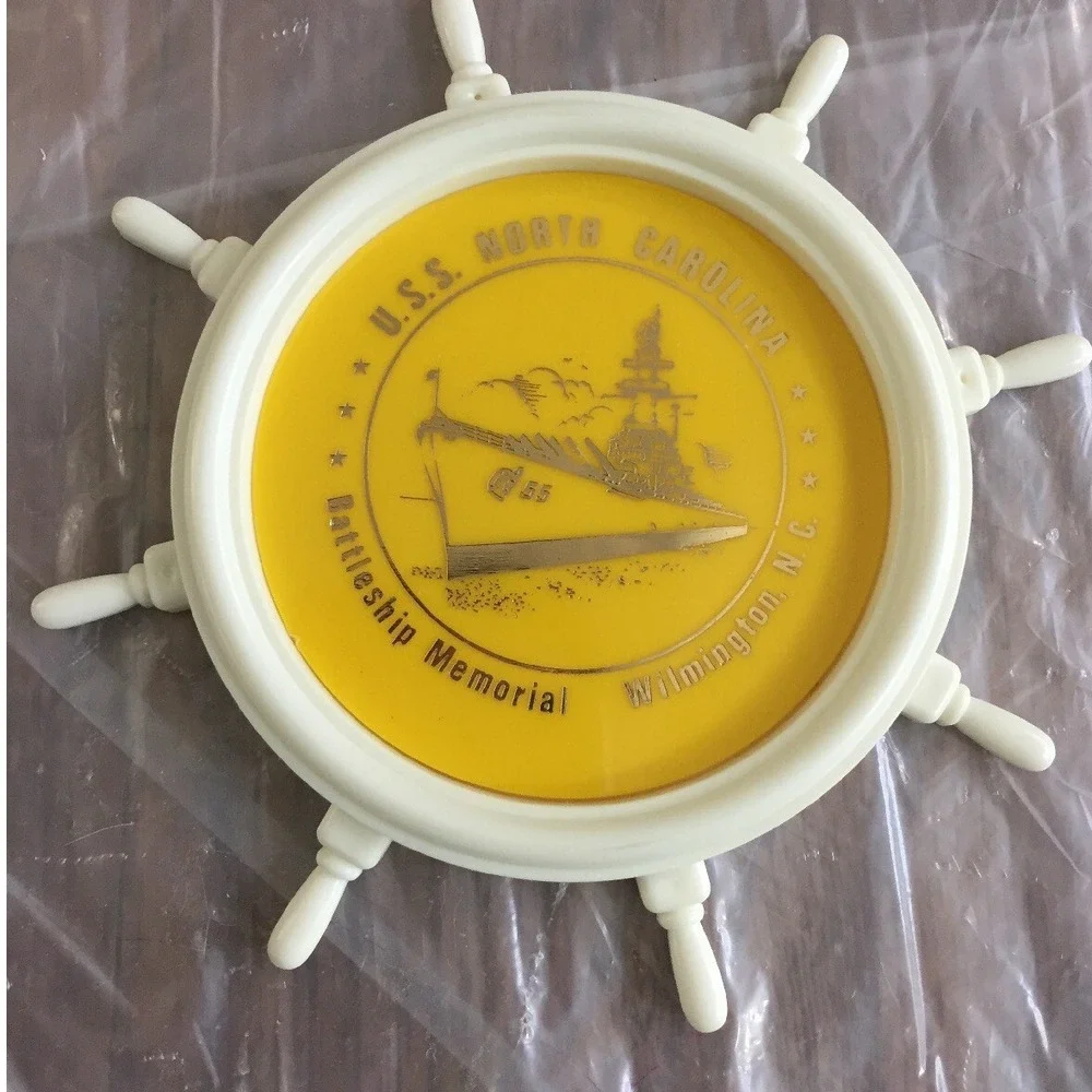 VTG 1965–1980 USS North Carolina Coaster‎ Set 6 Multicolor Nautical Coastal USA