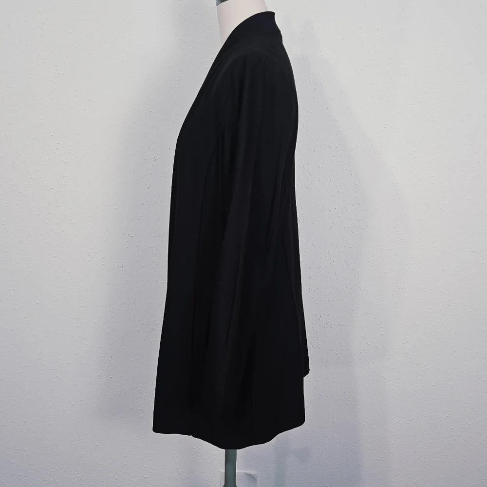 Eileen Fisher System Washable Stretch Crepe Long Jacket Black NWT Small