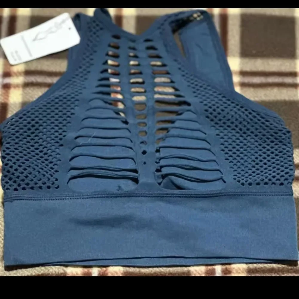 NWT Navy Blue Mesh Sports Bra size Small / Medium