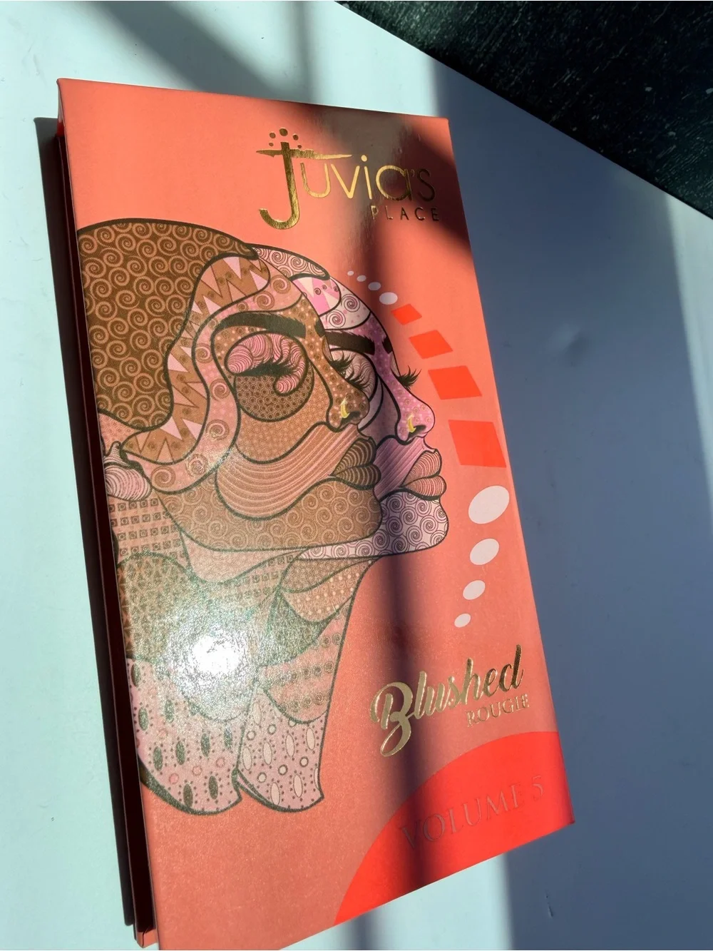 Juvia's Place Blushed Rouge Palette - Coral Peach with Gold Accents