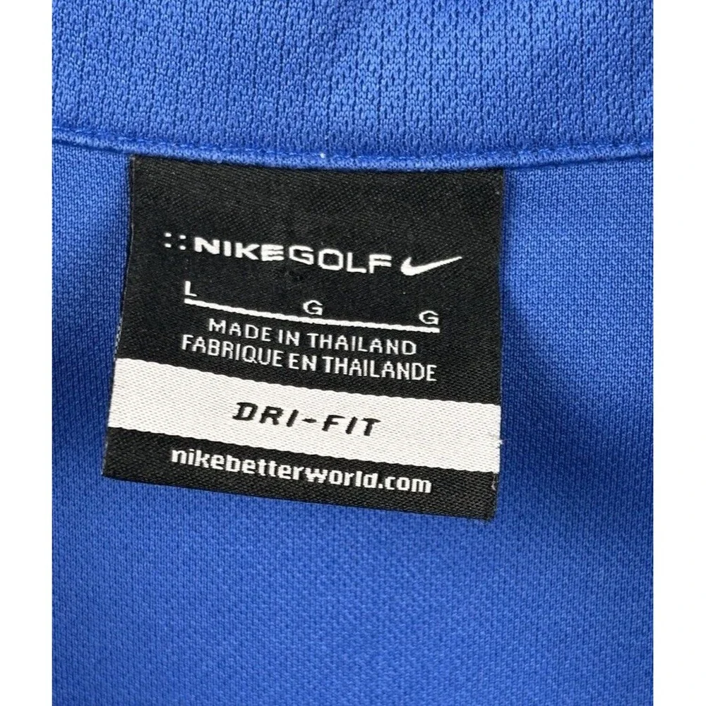 Nike Golf Kentucky University Wildcats Blue Polo Shirt Mens L Dri-Fit College