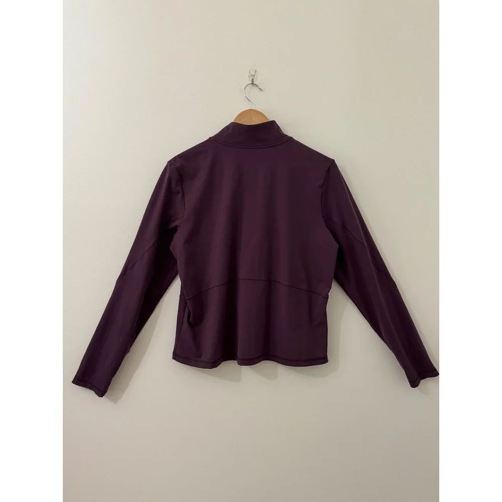 FLX Women's Plum Full Zip Travel Leisure Stretch Jacket XL Mock Neck Athleisure