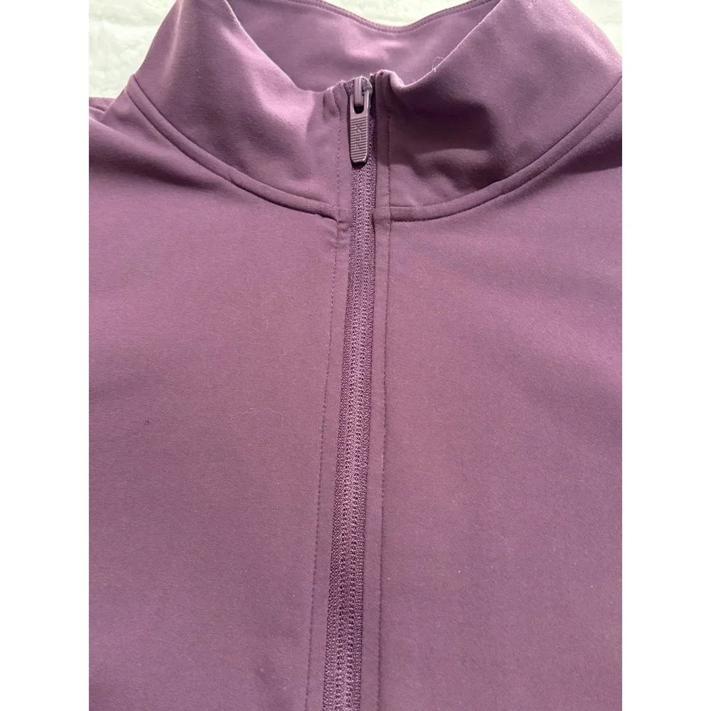 FLX Women's Plum Full Zip Travel Leisure Stretch Jacket XL Mock Neck Athleisure