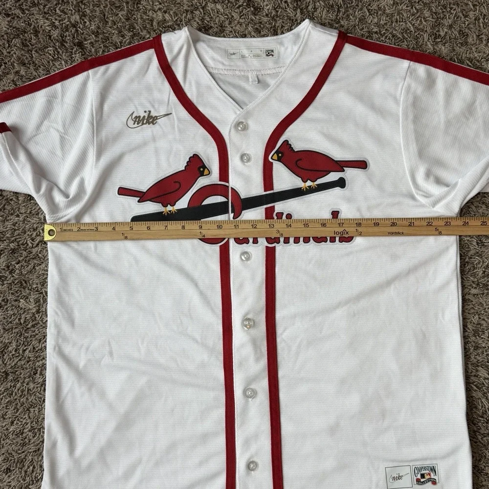 Nike St. Louis Cardinals Cooperstown Collection Jersey Mens Large White Red NEW