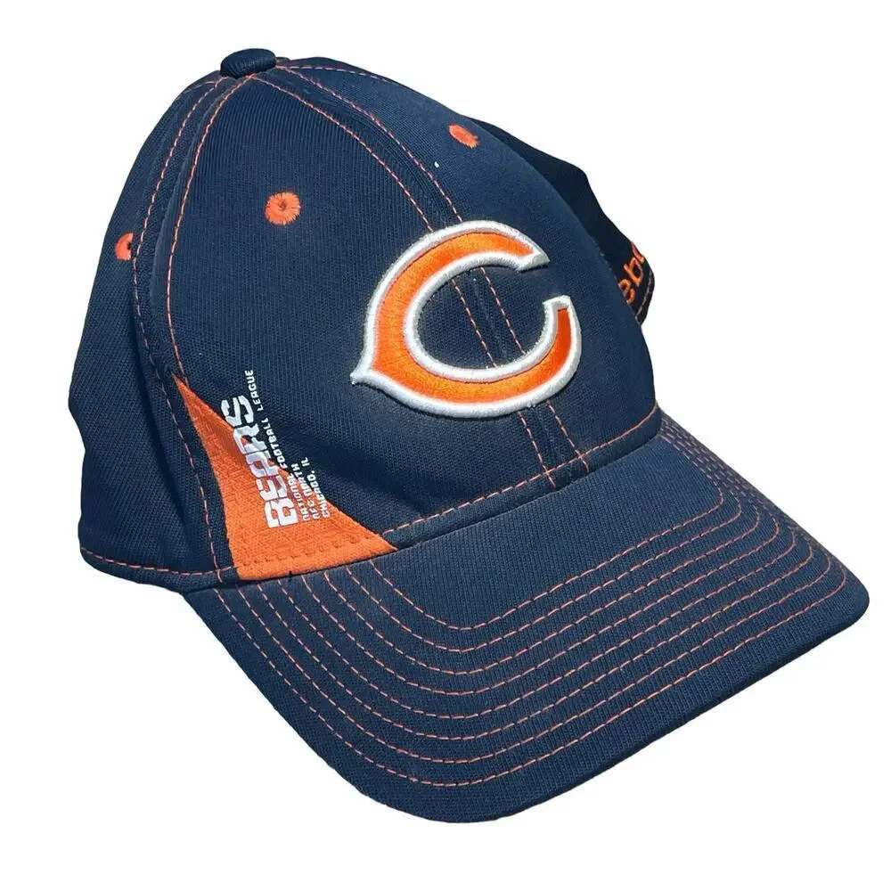 NFL Chicago Bears Football Reebok Bears Orange C Logo Hat Size Large/XL