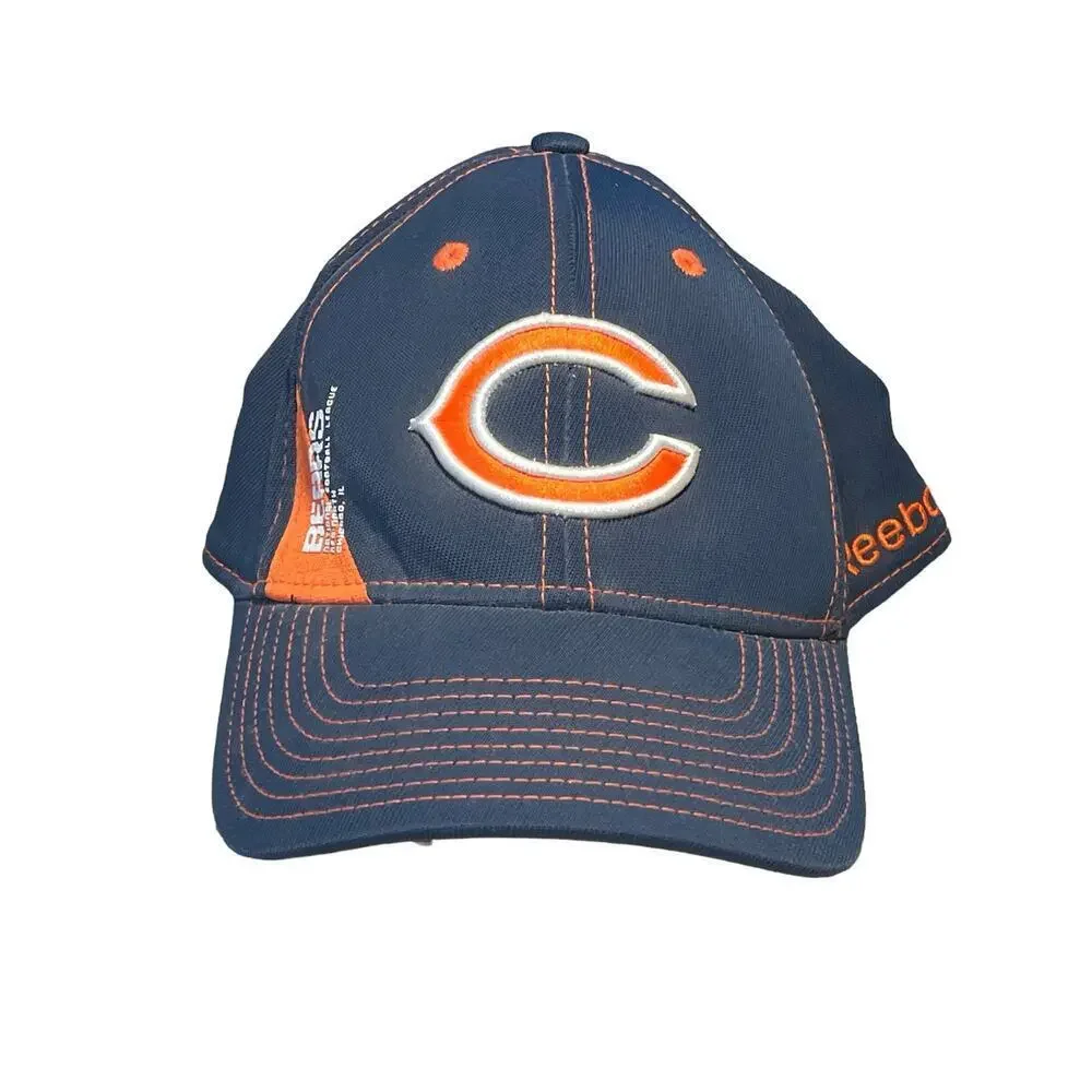 NFL Chicago Bears Football Reebok Bears Orange C Logo Hat Size Large/XL