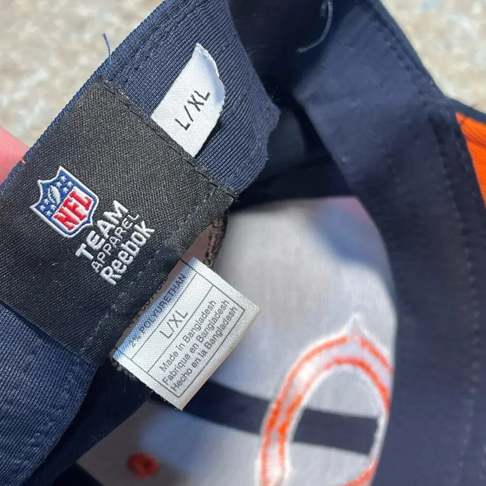 NFL Chicago Bears Football Reebok Bears Orange C Logo Hat Size Large/XL