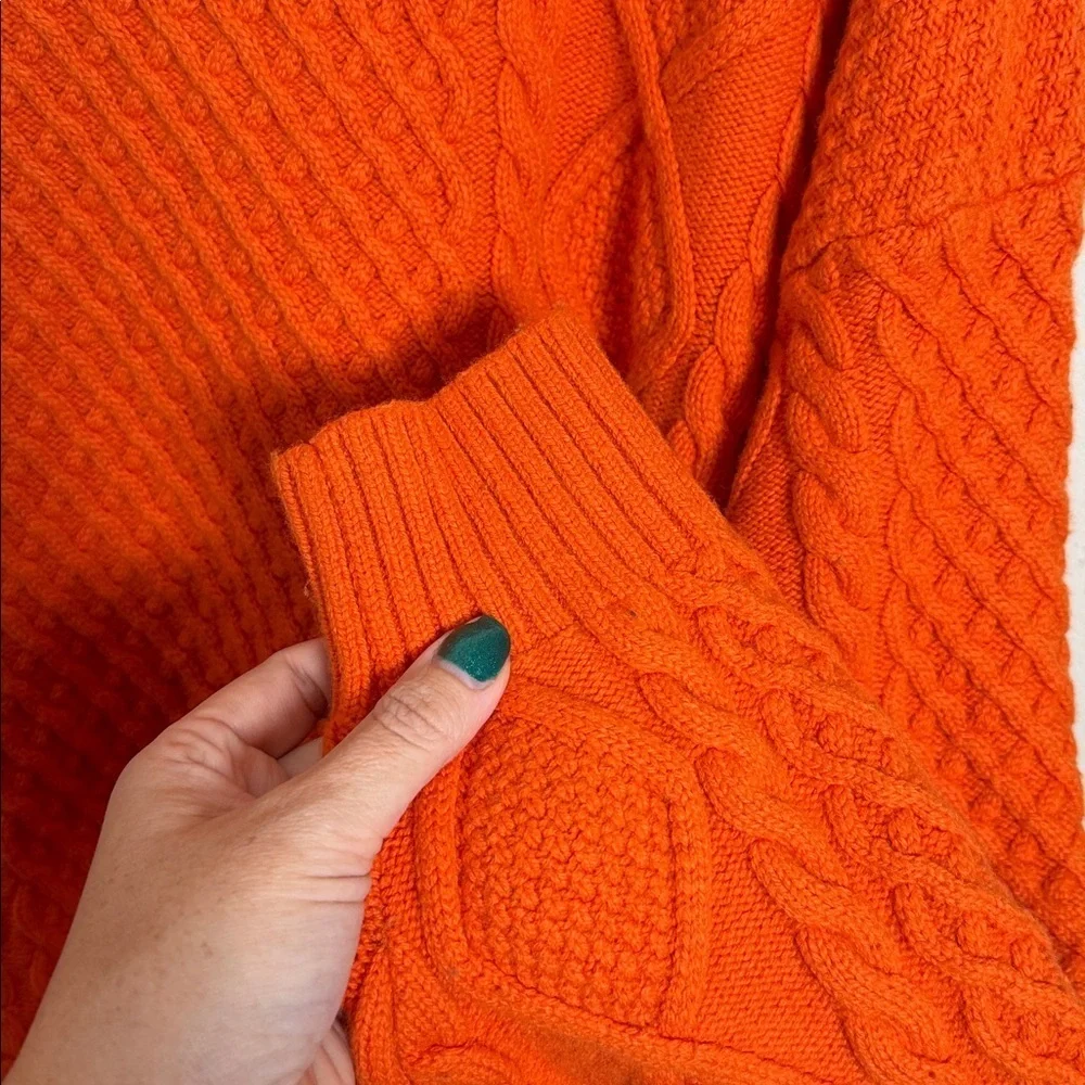 Sunday Best Peggy Wool Sweater Orange Size Large Oversized