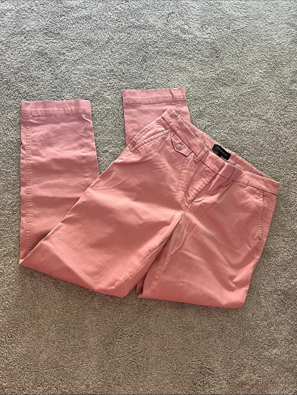 Talbots Pink Buttered Cotton Chinos - Women's Pants