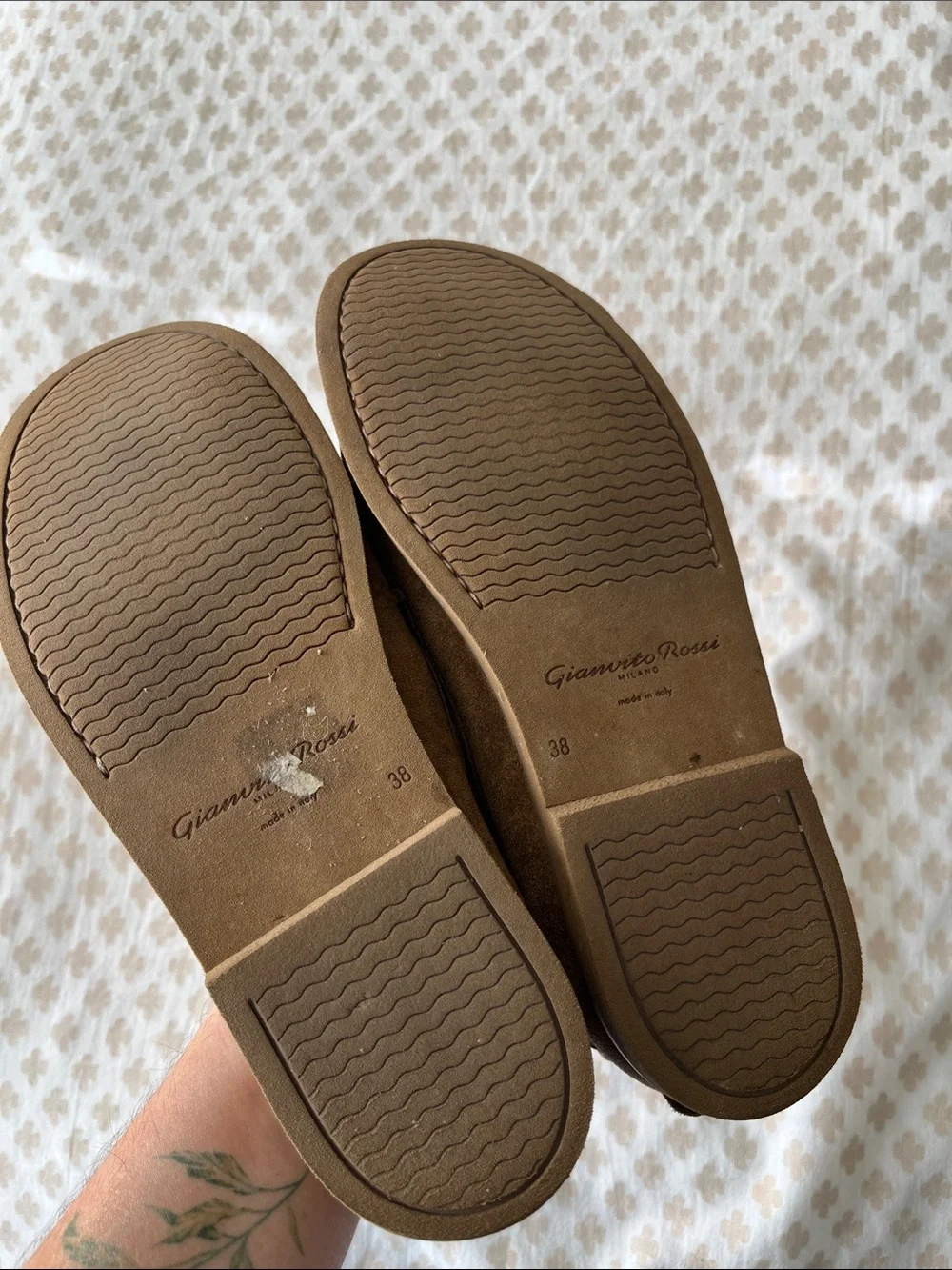 Gianvito Rossi Vandée suede boat shoes loafers - Beige 38