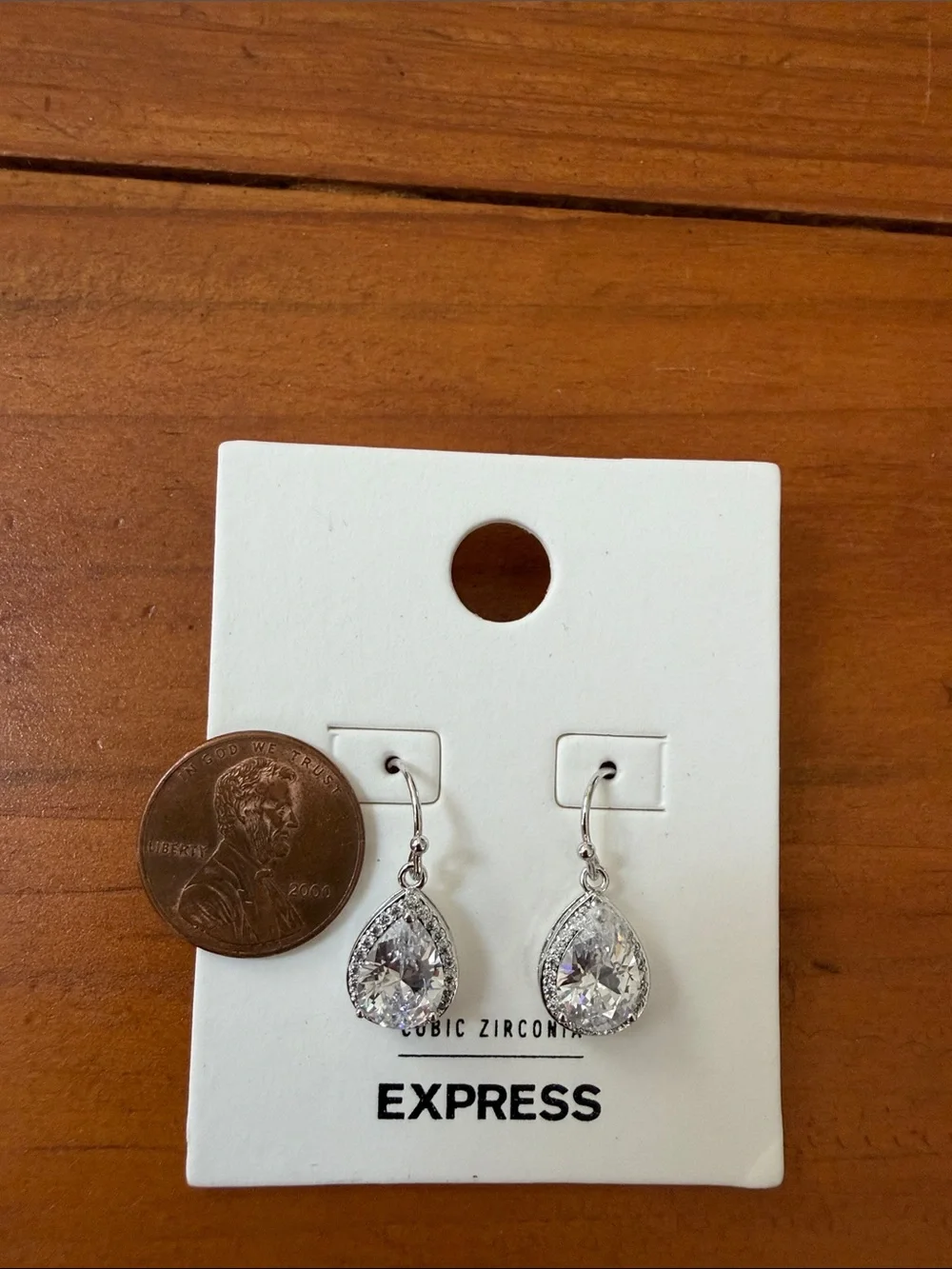 Express silver teardrop