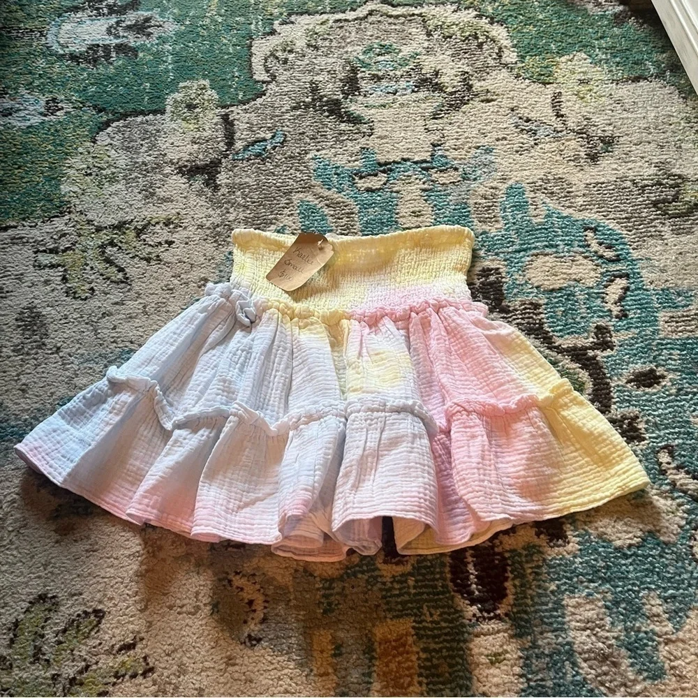 New tie dye ruffle Karlie boutique skirt