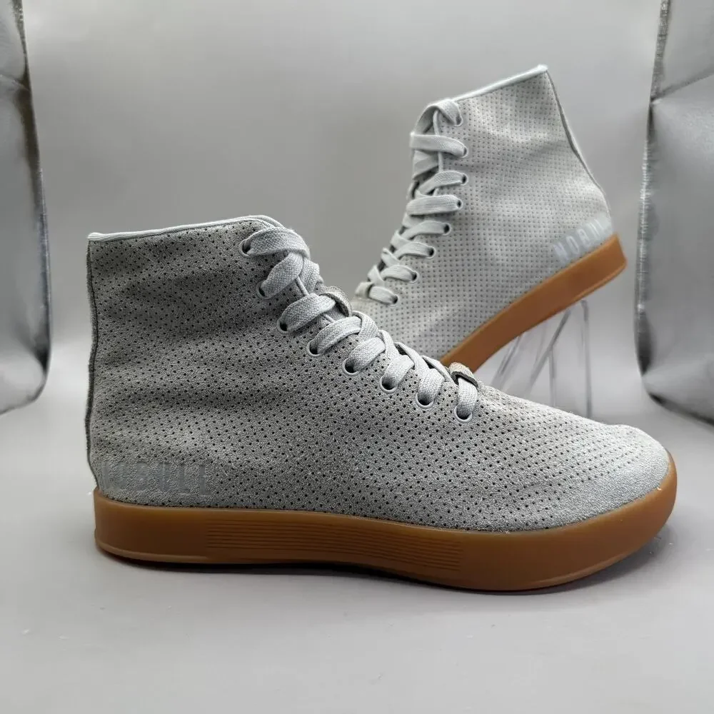 NOBULL Trainer High Top Shoes Womens Size 7 Gray Suede Gum Crossfit Sneakers