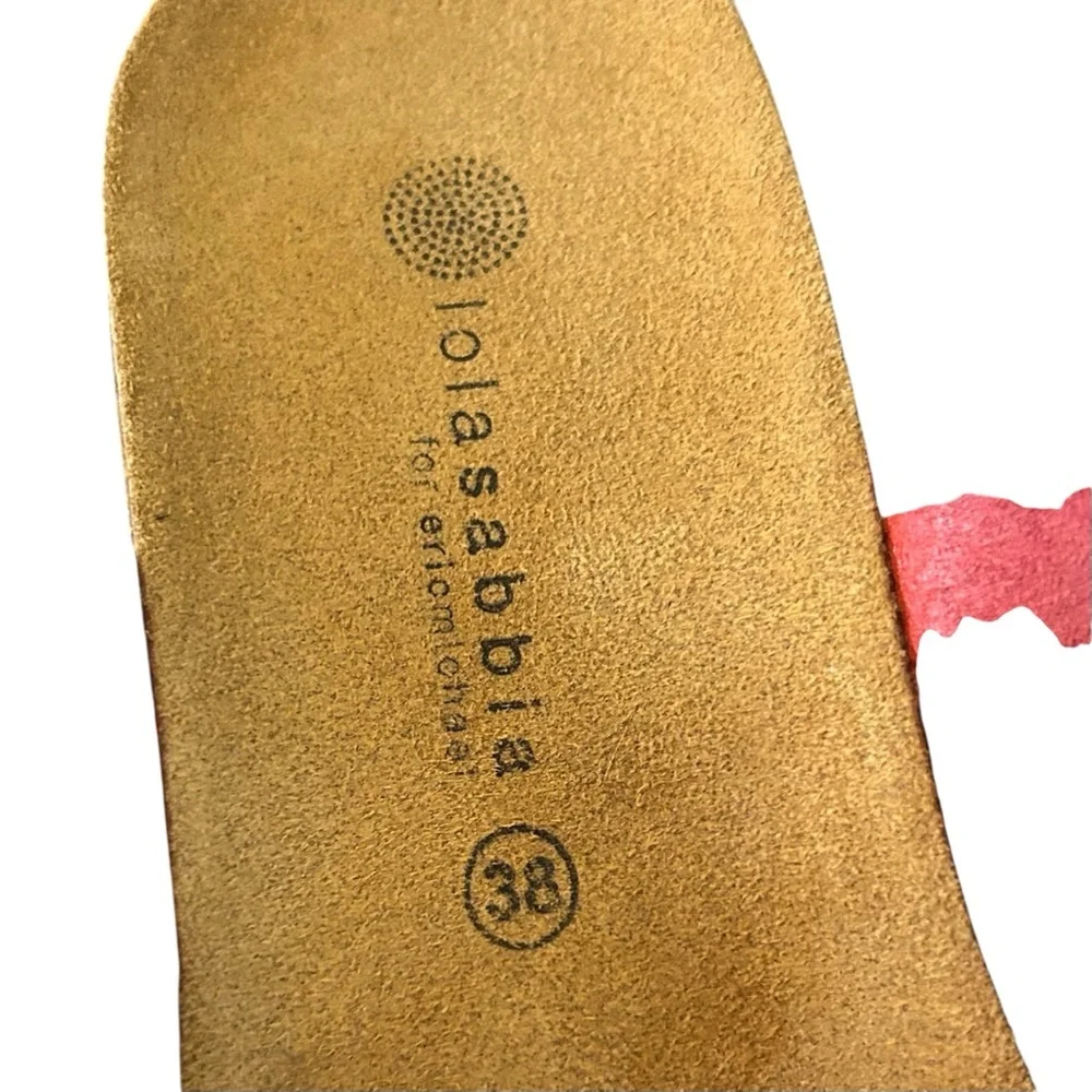 Eric Michael Red Cork Wedge Sandals