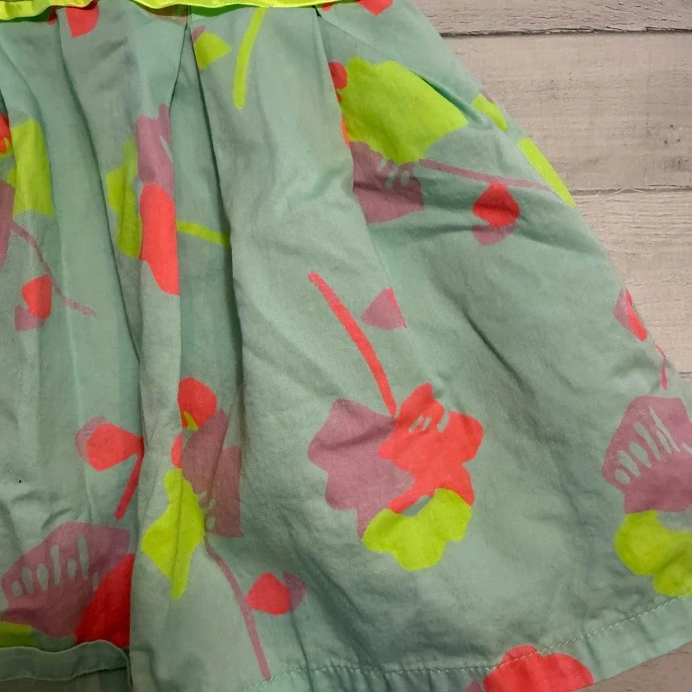 Cat and Jack girls bright aqua pink yellow‎ sleeveless dress 3T