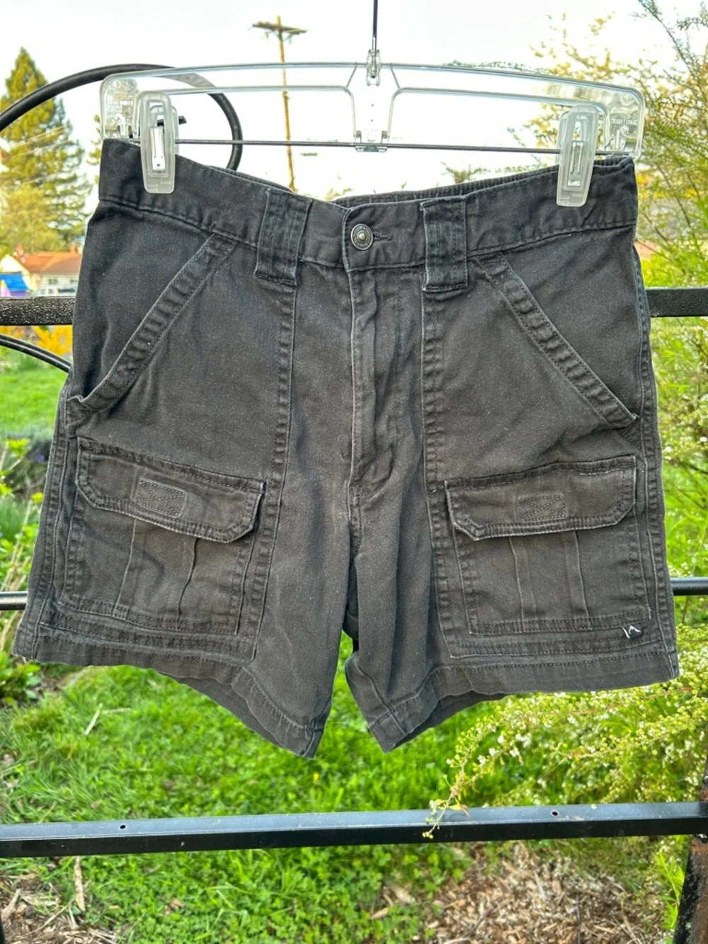 Denali black mostly cotton shorts with pockets size 30