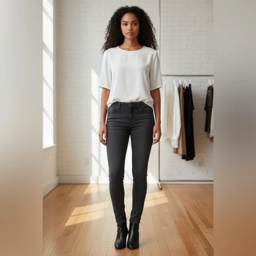 Rock & Republic Kashmiere Skinny Jeans Gray Wash Size 8