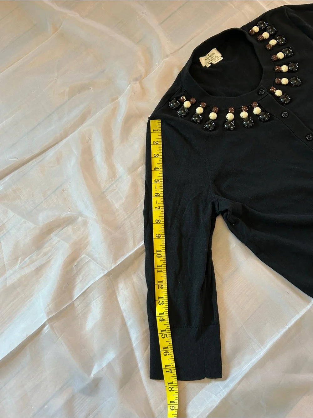 kate spade black button