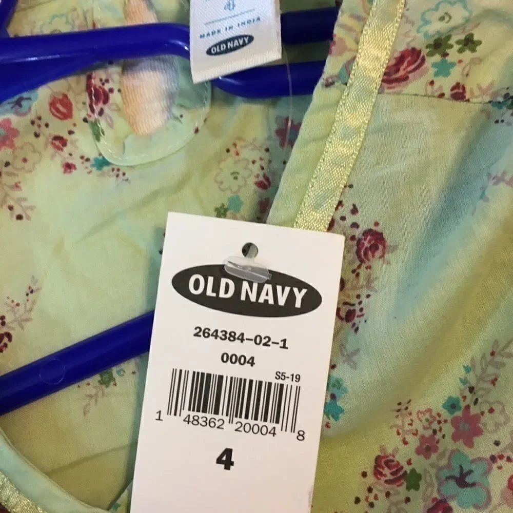 Old Navy Girl Blouse 4T Long Sleeve NWT