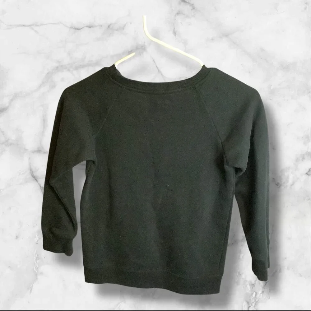 Champion Authentic Athleticwear Girls Size S Black Pullover Crew Neck Sweatshirt