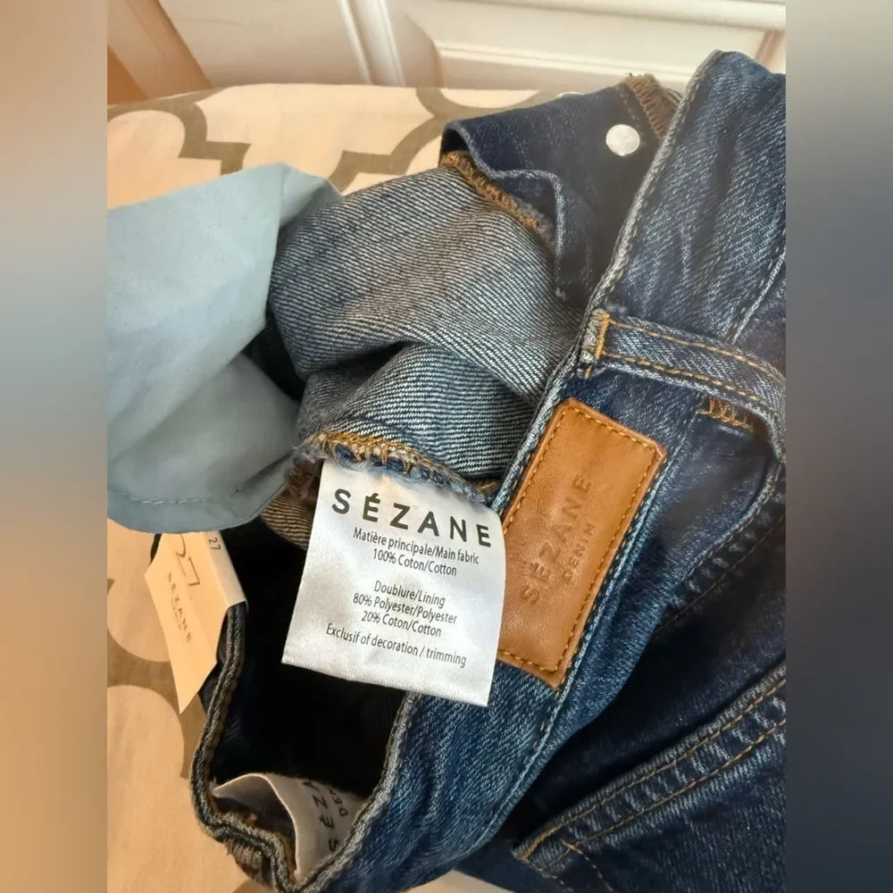 Sezane slim fit  denim Jeans NWT Size 27