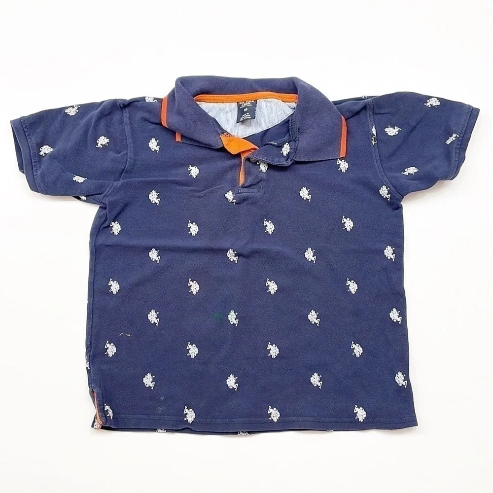 U.S. Polo Assn. little boys navy blue polo shirt
