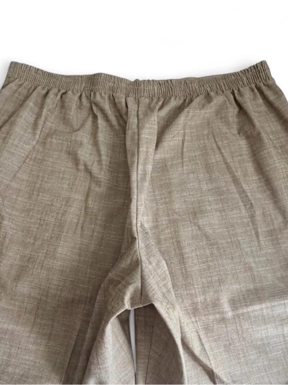 Alfred Dunner Womens Pants Size 18 Pull On Tan Elastic Waist Dress