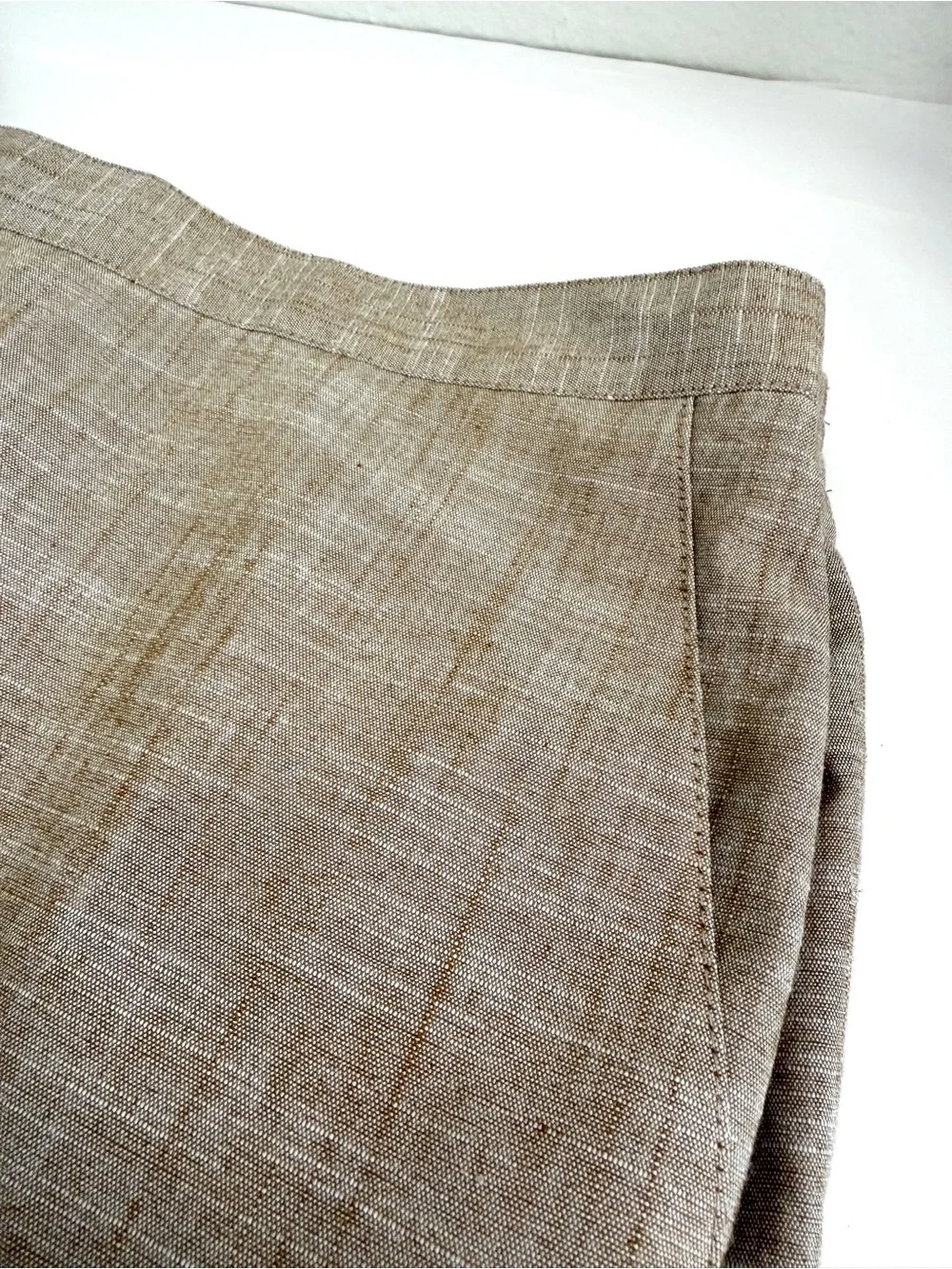 Alfred Dunner Womens Pants Size 18 Pull On Tan Elastic Waist Dress