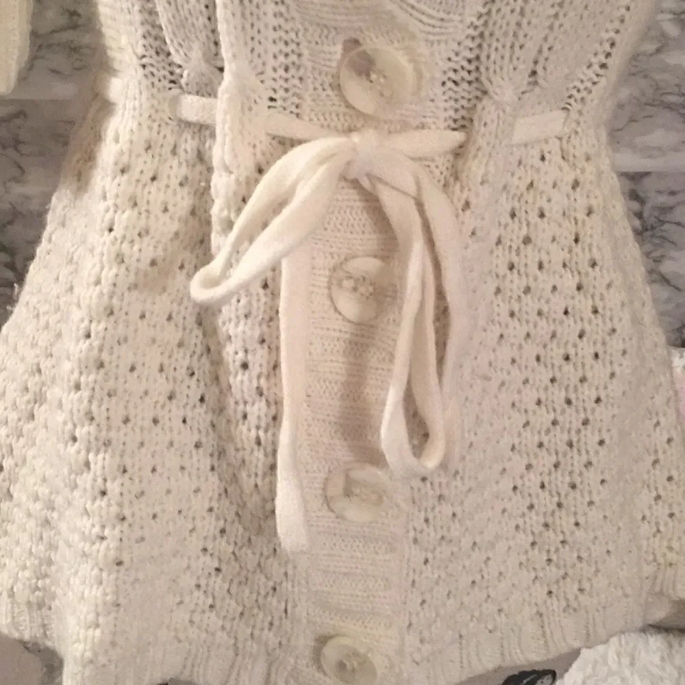 Derek heart tie waist Spring Sweater