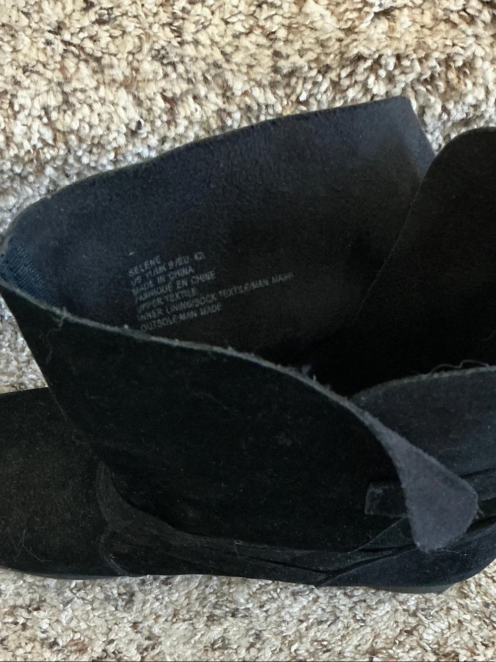 JustFab black suede