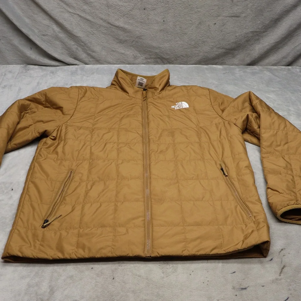 North Face Junction Jacket Mens Large Brown Insulated Hiking Quilted Puffer Warm
