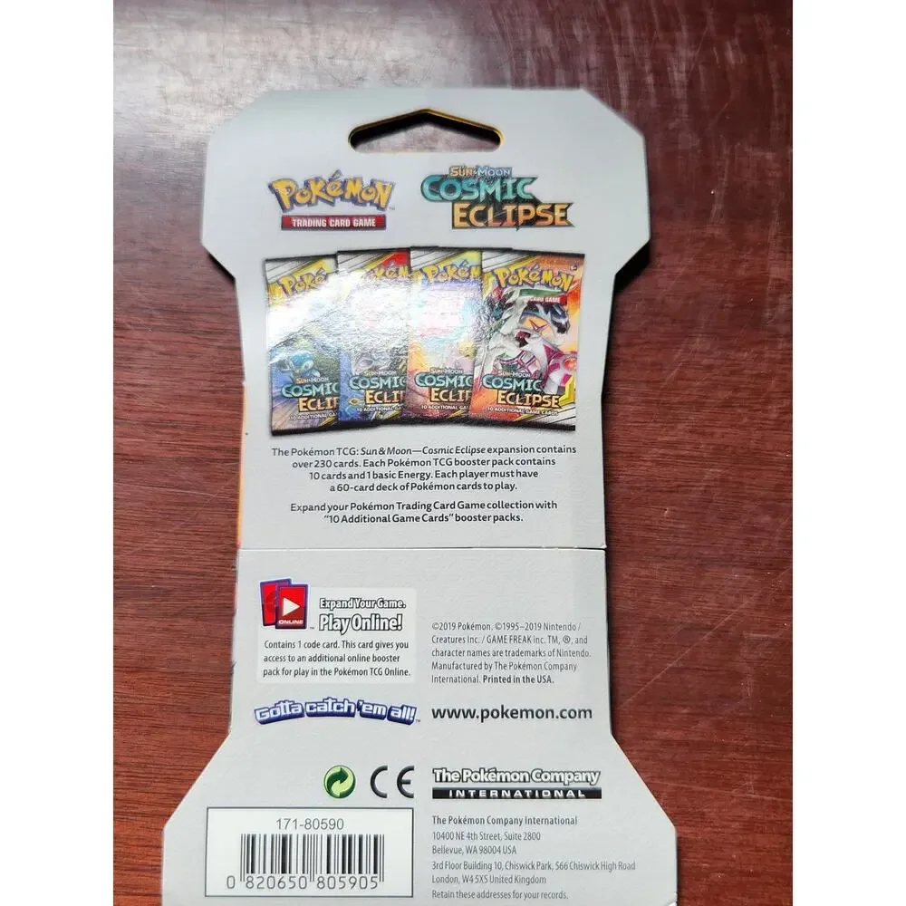 Pokémon SM Cosmic Eclipse Blister Pack Arceus 10 Cards New Sealed