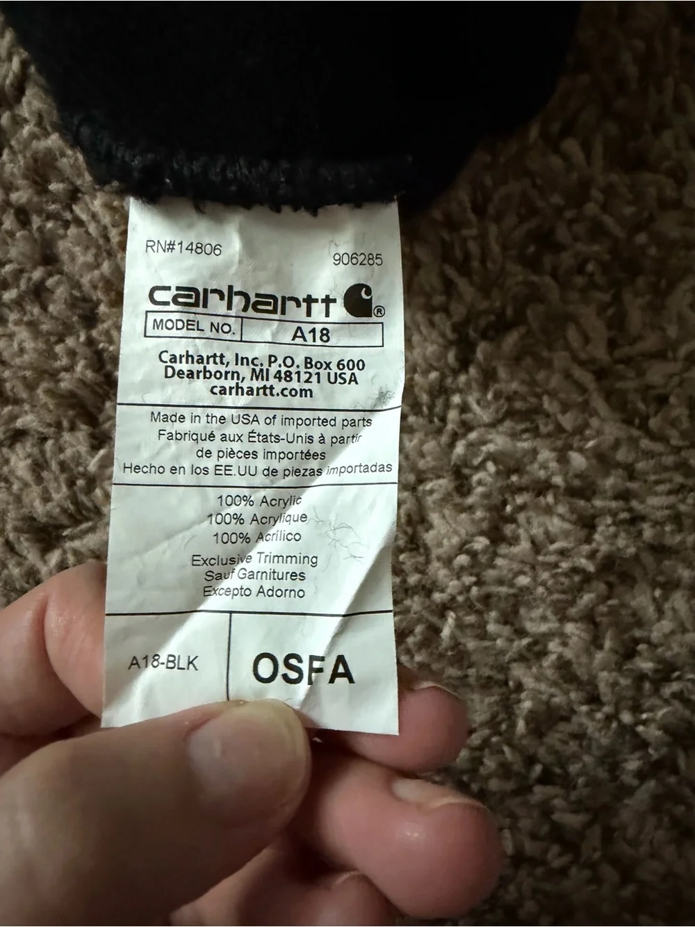 Carhartt brand model