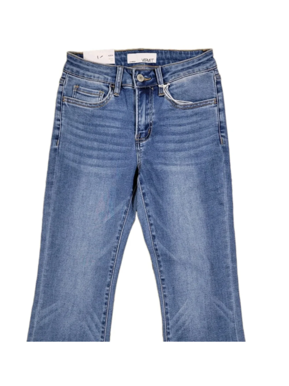 VERVET Alison Women's Mid-Rise Flare Blue Jeans Size 25 NWT Waist 25 Inseam 27