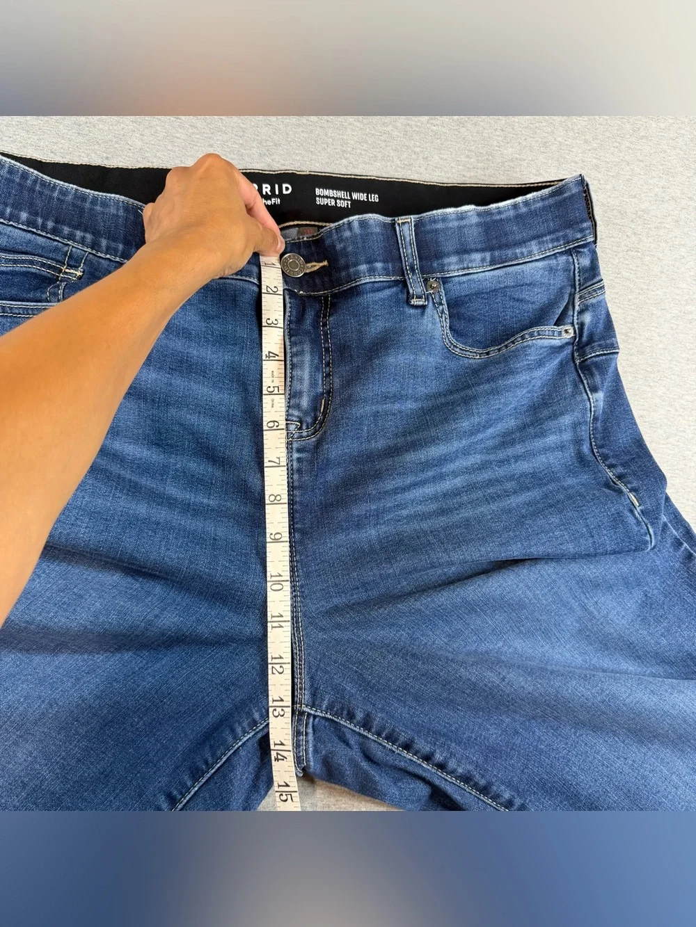 Torrid Bombshell Jeans Womens 18R Blue Wide Leg High Rise Dark Wash Stretch