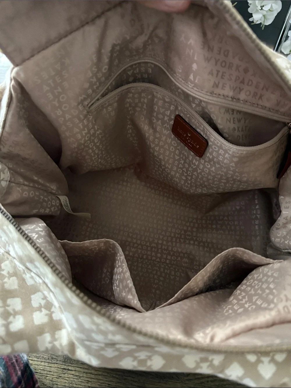 kate spade structured canvas