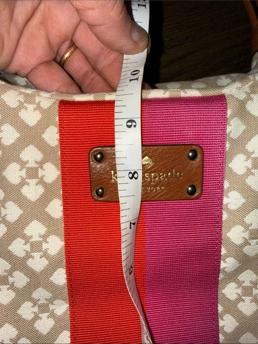 kate spade structured canvas