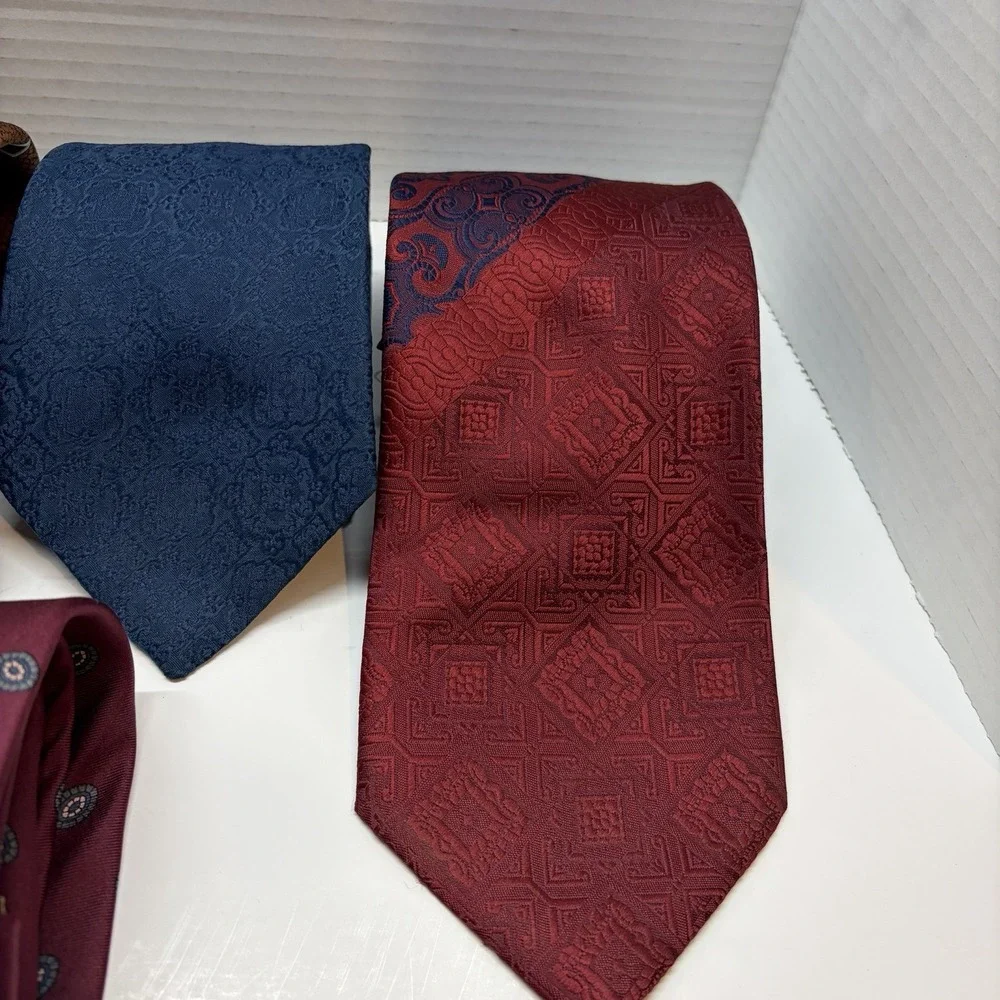 VINTAGE BRITTANIA Nordstrom Mens 1970s  Striped Print Neck Tie Retro Grandpa Lot