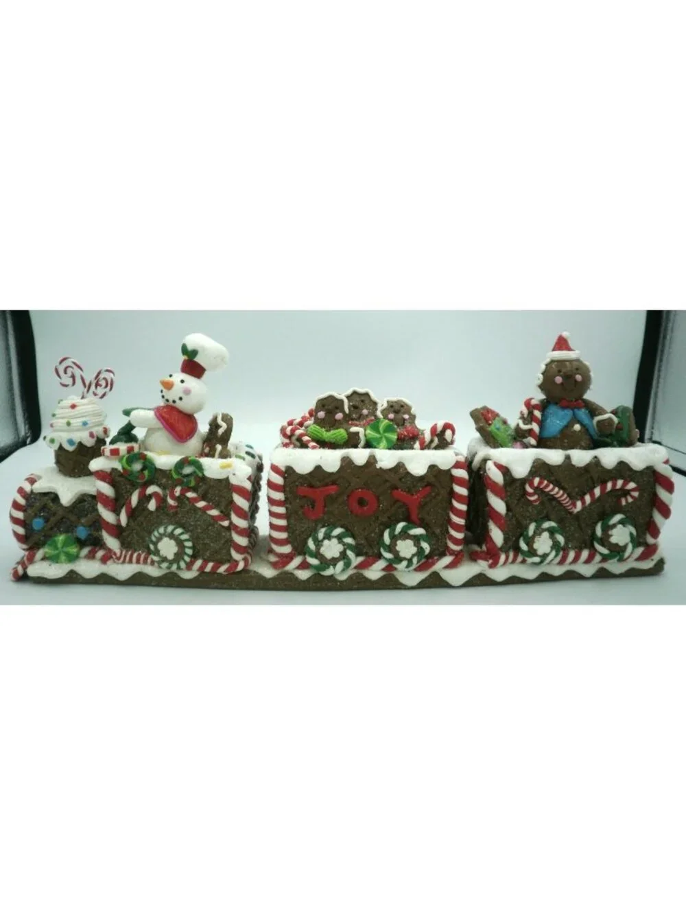 St. Nicholas Square Gingerbread Joy Christmas Train Tabletop Decoration