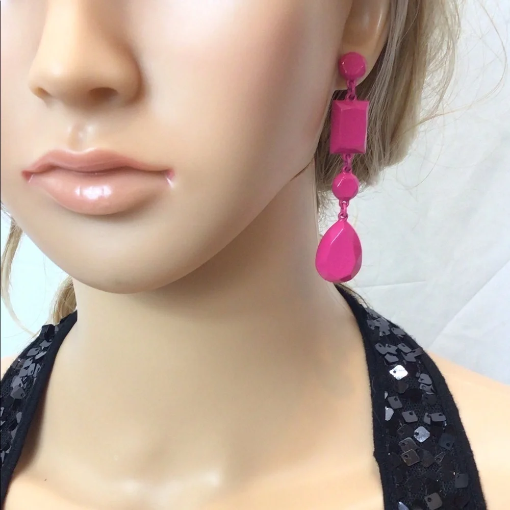 (3) Claire’s Fashion Boho Dangle Hoop Earrings- L5