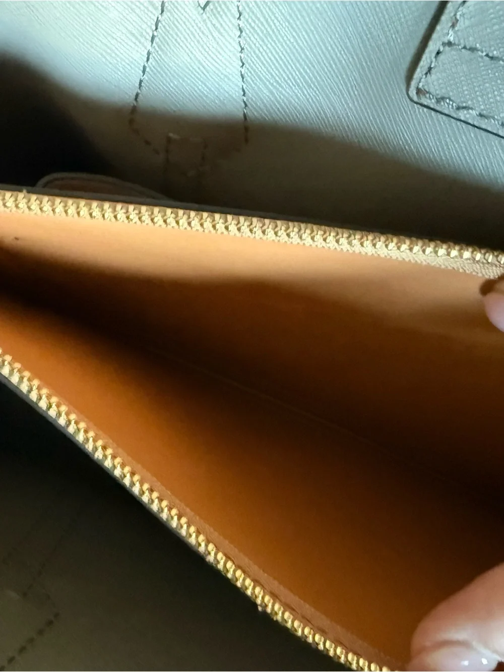 Tory Burch pebbled cognac