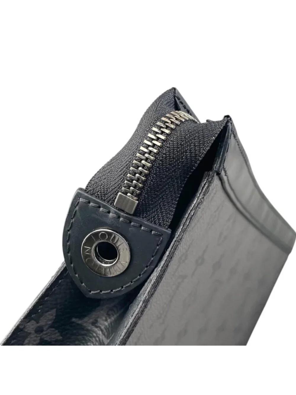 Louis Vuitton Clutch Pochette Voyage Monogram Eclipse Reverse Gray