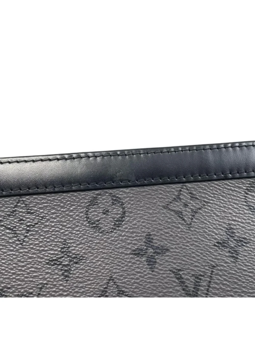Louis Vuitton Clutch Pochette Voyage Monogram Eclipse Reverse Gray